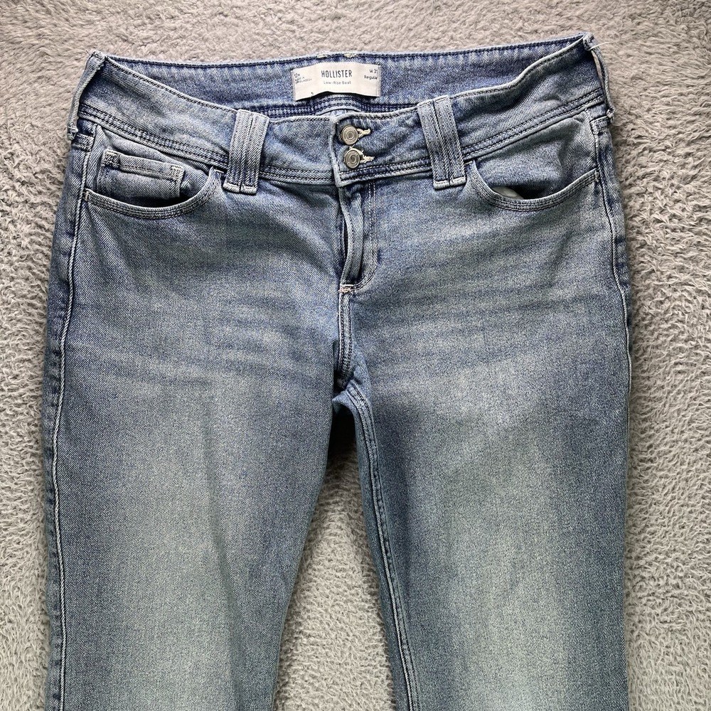 Hollister Low Rise Boot Jeans Womens Size 12 Blue Bootcut Stretch Denim 31x30 - Picture 5 of 15